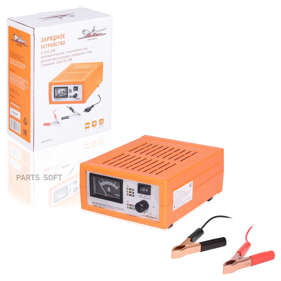 Устройство зарядное "AIRLINE" 12V 0-10А (амперметр, ручная регулировка, импульсное, 3 режима) - AIRLINE None None